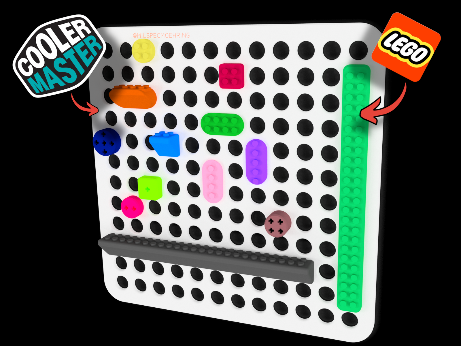Coolermaster Qube LEGO compatible accessories
