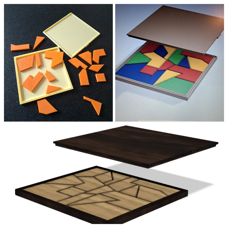 Puzzle in a box- 16 pieces by pauk | Download free STL model ...