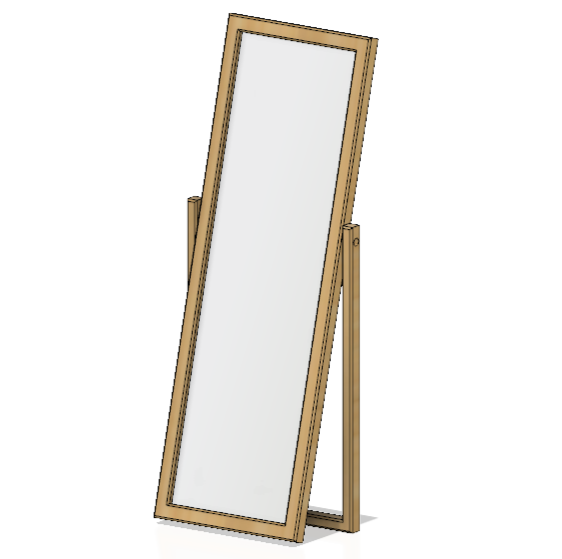 Floor (or wall) mirror for dollhouse (scale 1:12)