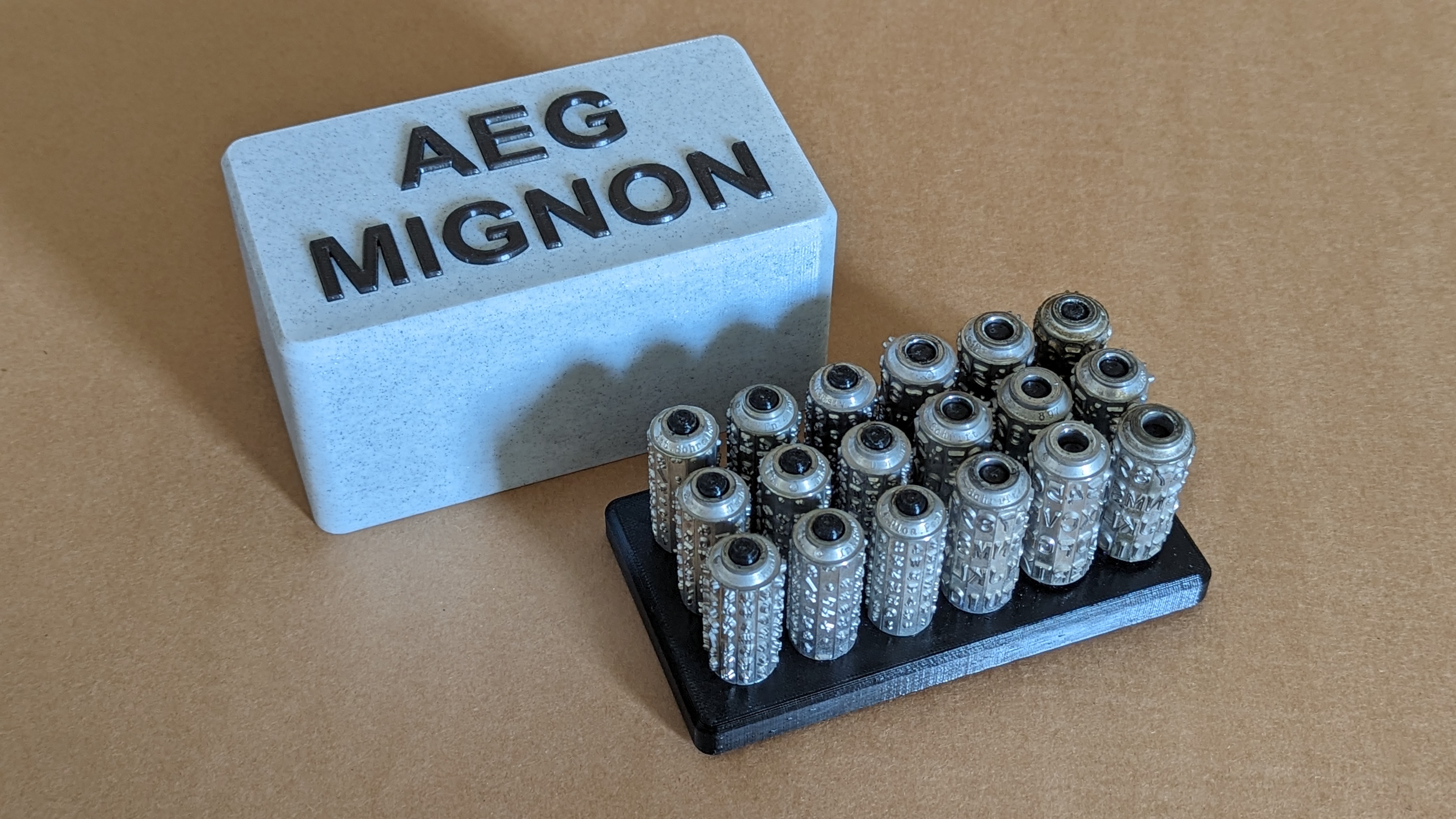 AEG Mignon Typ 3 - Halterung Typenwalze