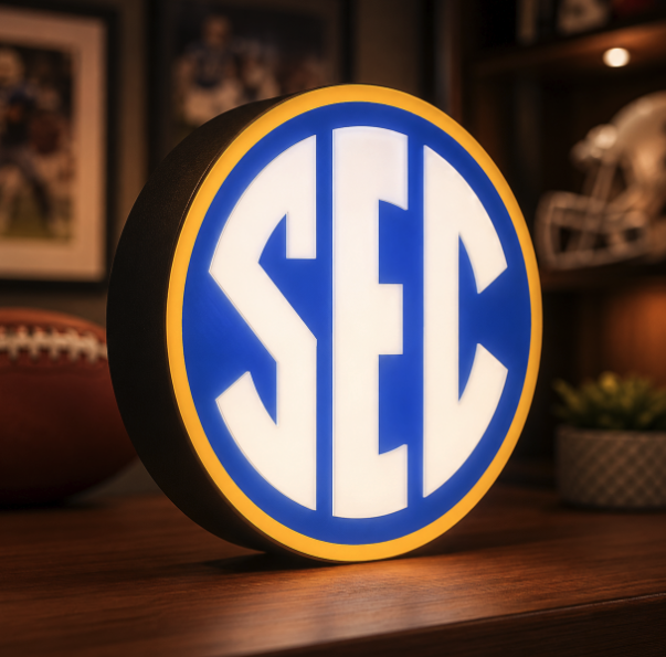 SEC South Eastern Conference LED Lightbox | Multicolor 3D Printable 3MF