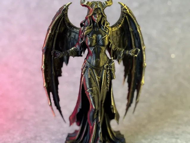 Dark Horned Guardian – Winged Demon Fantasy Statue