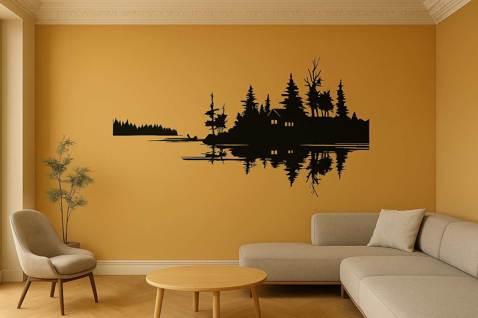 Iconic Wall Art mirroring  Lakeside view