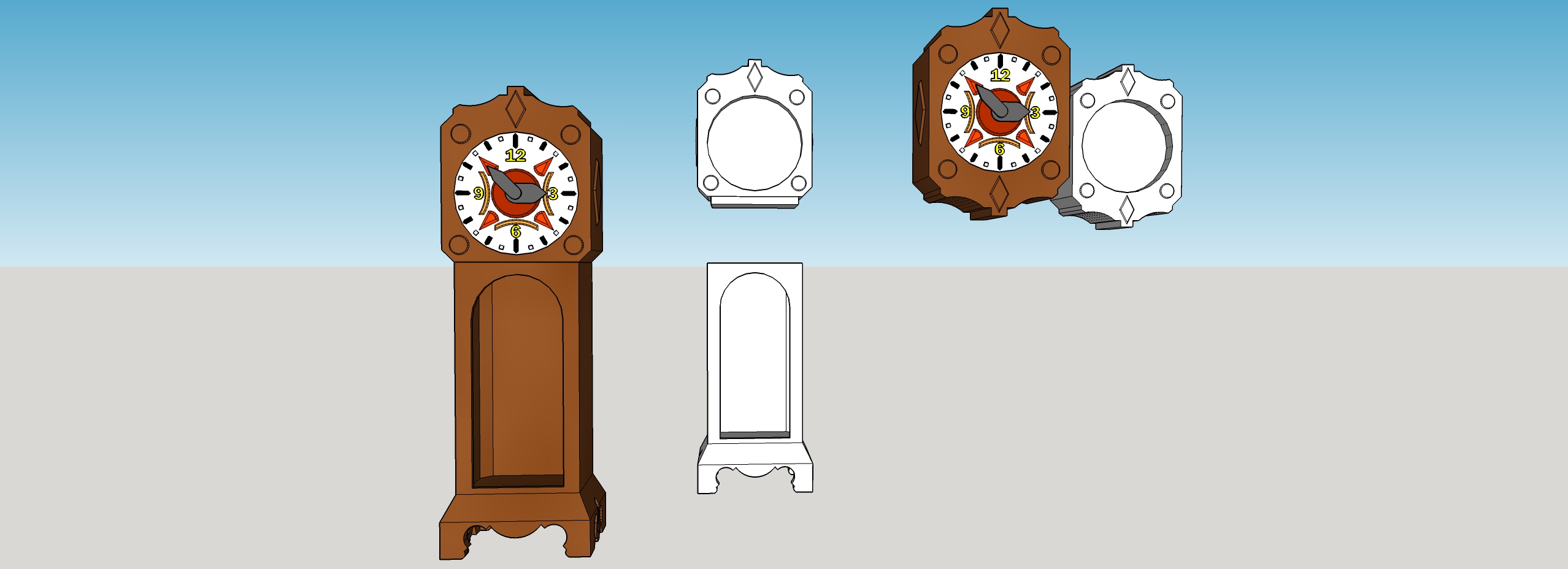 Dollhouse Clock Set by Katfish Heavy Industries | Download free STL ...