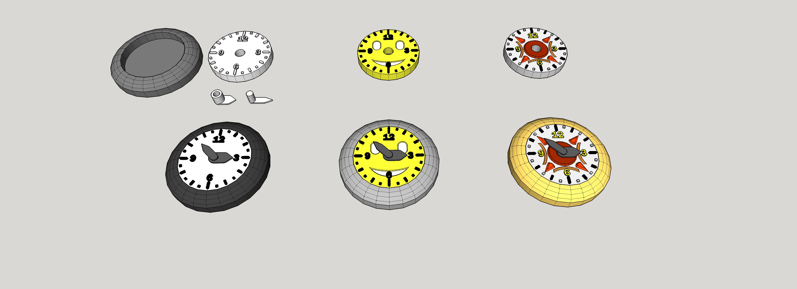 Dollhouse Clock Set