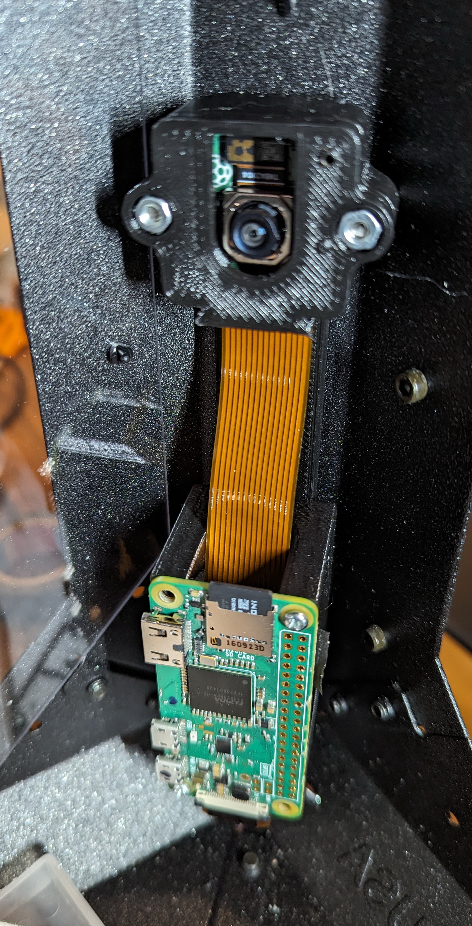 Raspberry Pi Zero and Raspberry Camera Module 3 Wide holder for Prusa Original Enclosure