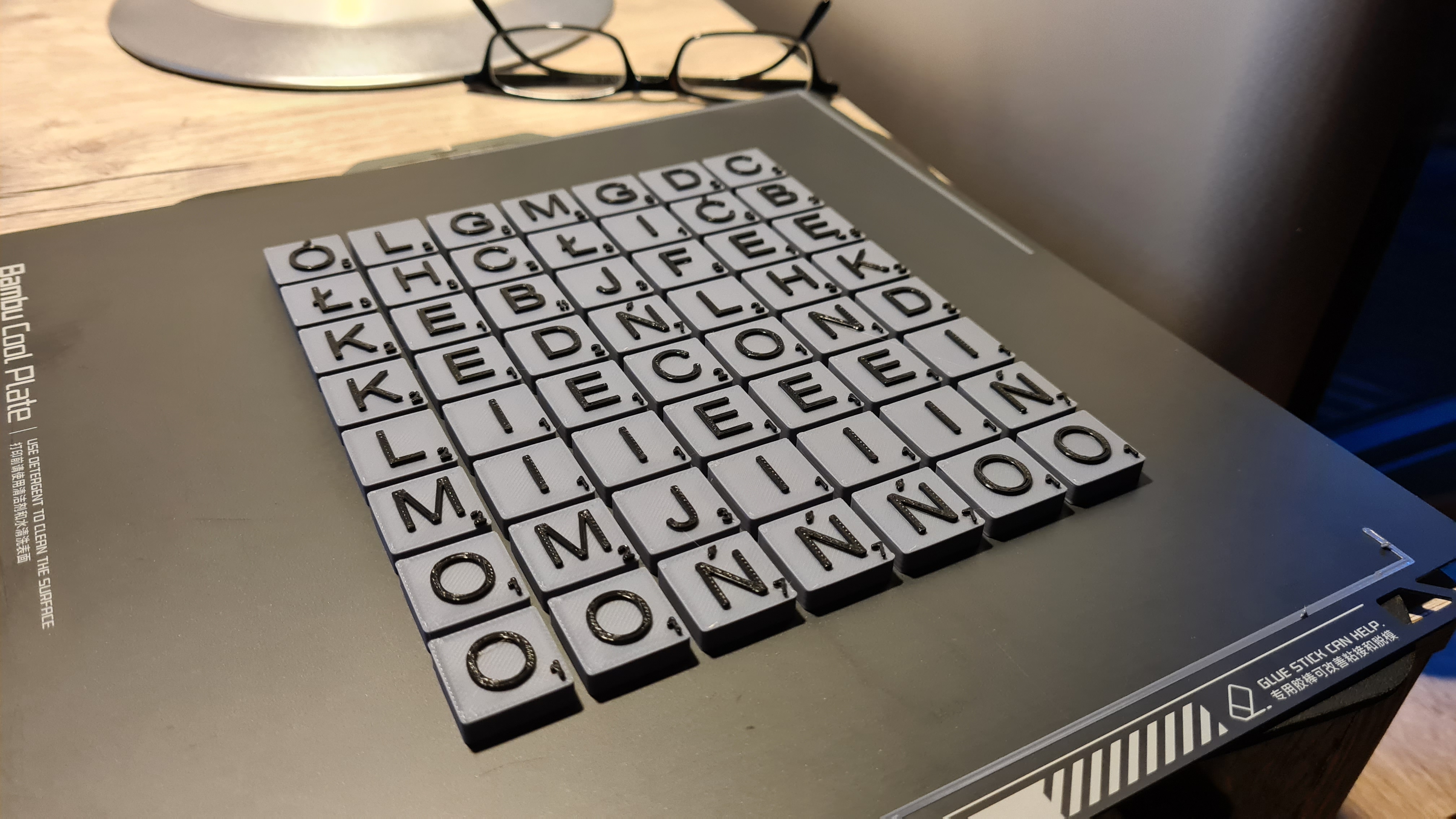 Scrabble tiles in Polish language  (Polski)