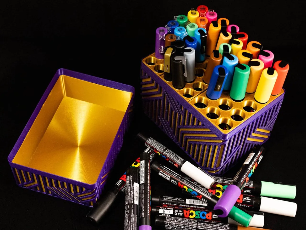 uni-POSCA™ Paint Marker Box by Fwiffo, Download free STL model