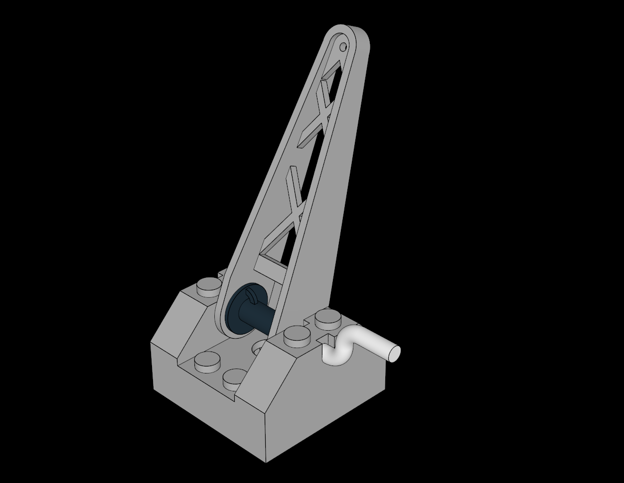 Lego Compatible (559c01.dat) Winch  4 x  4 x  2 with Sloped Top with Drum