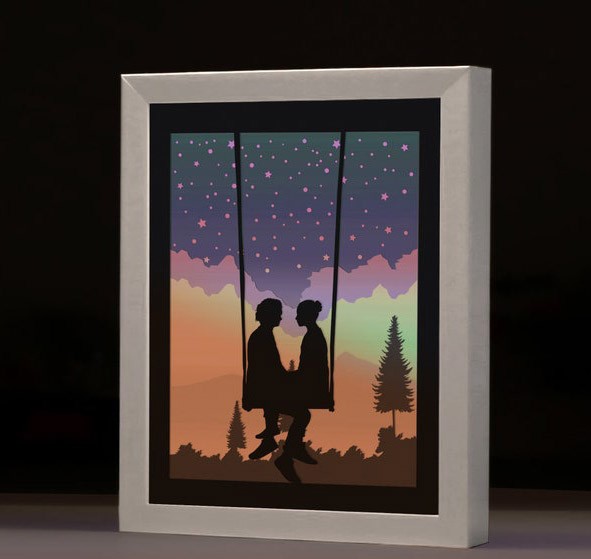 Couples Under the Stars light box
