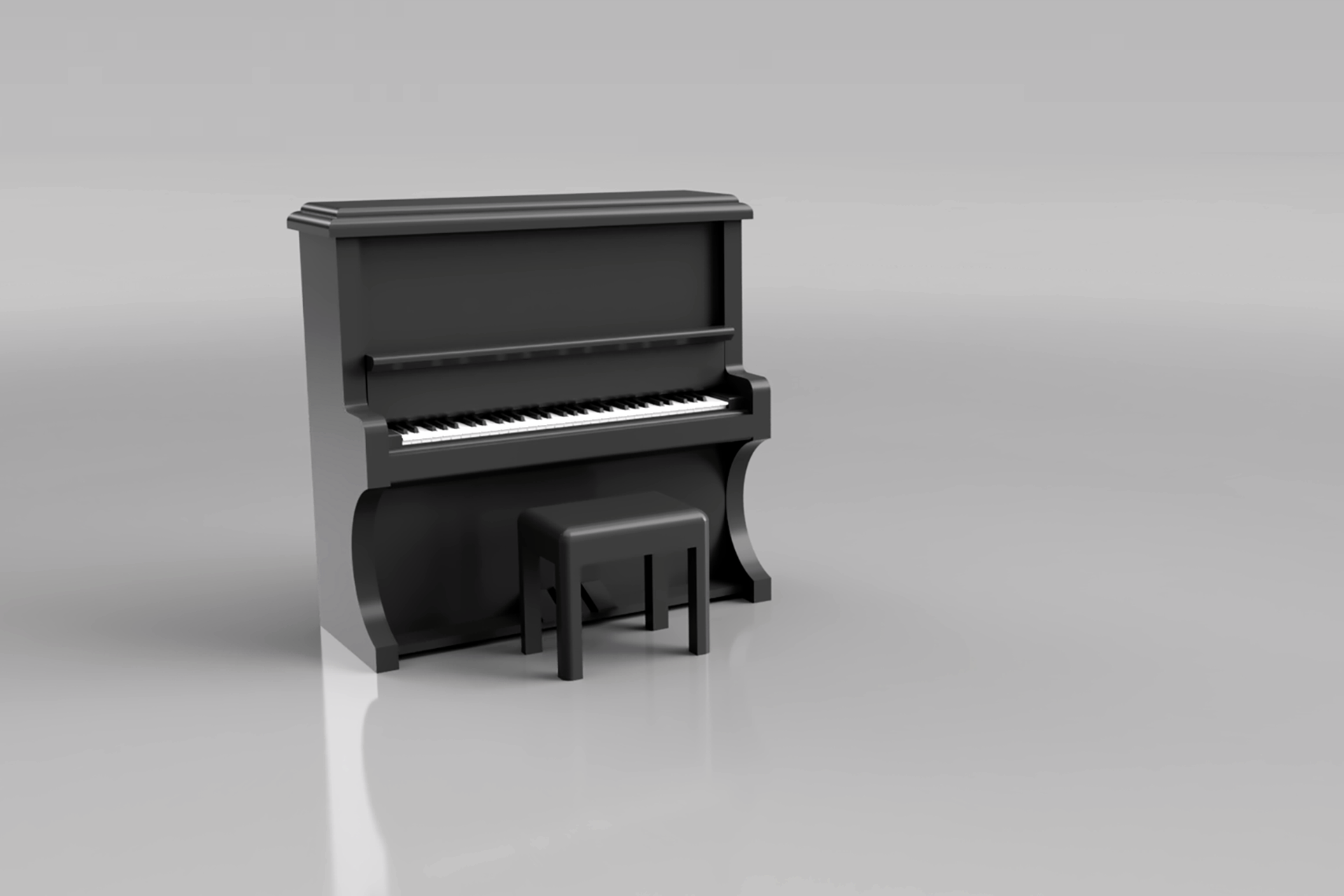 Piano Music Box with Chair by SheepMe! Download free STL model