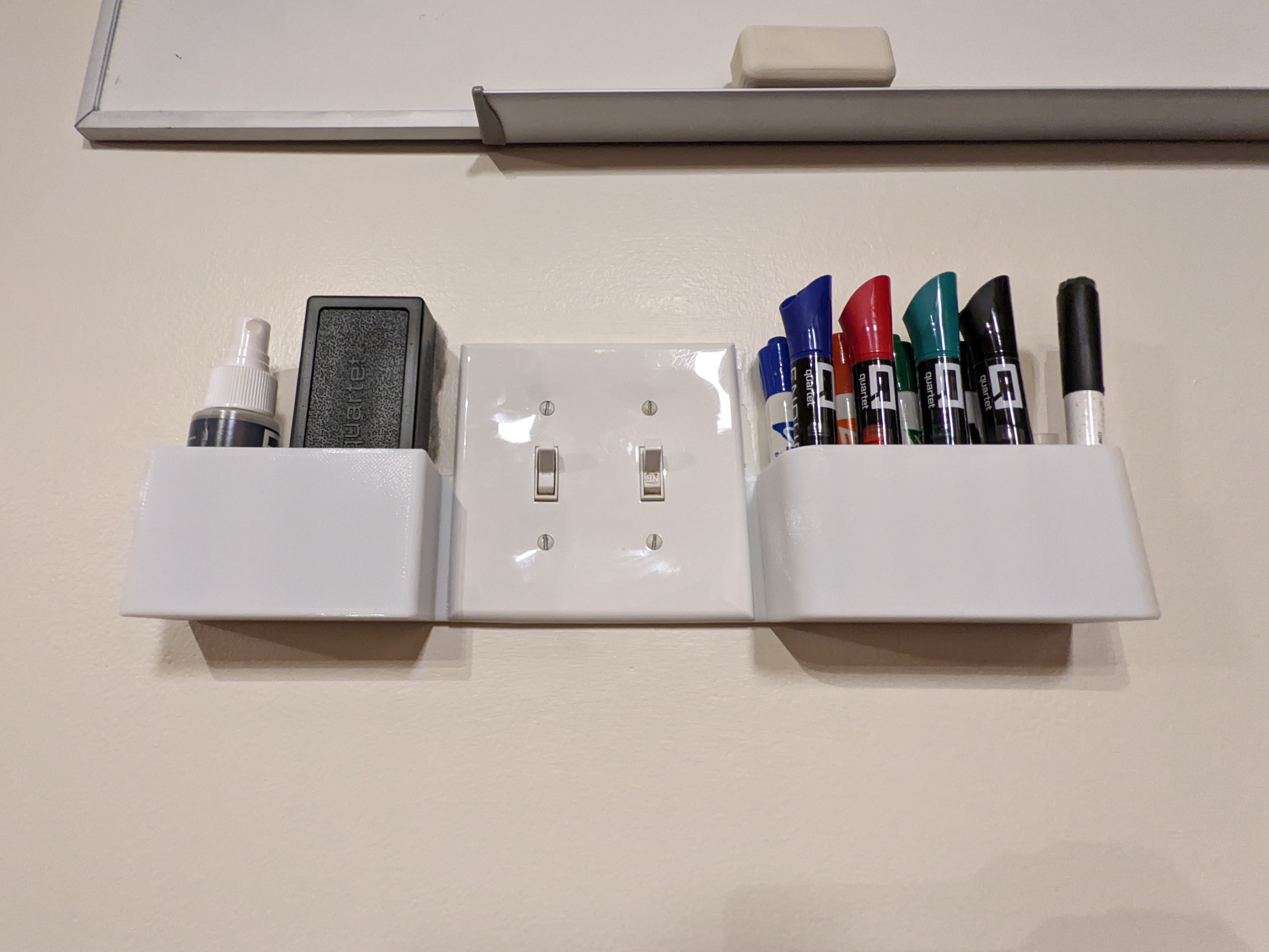 Parametric Wall Switch Mounted Whiteboard Caddy