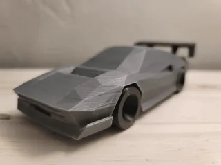 3D Print of Volkswagen Golf GTI - Low Poly Miniature by Slimprint
