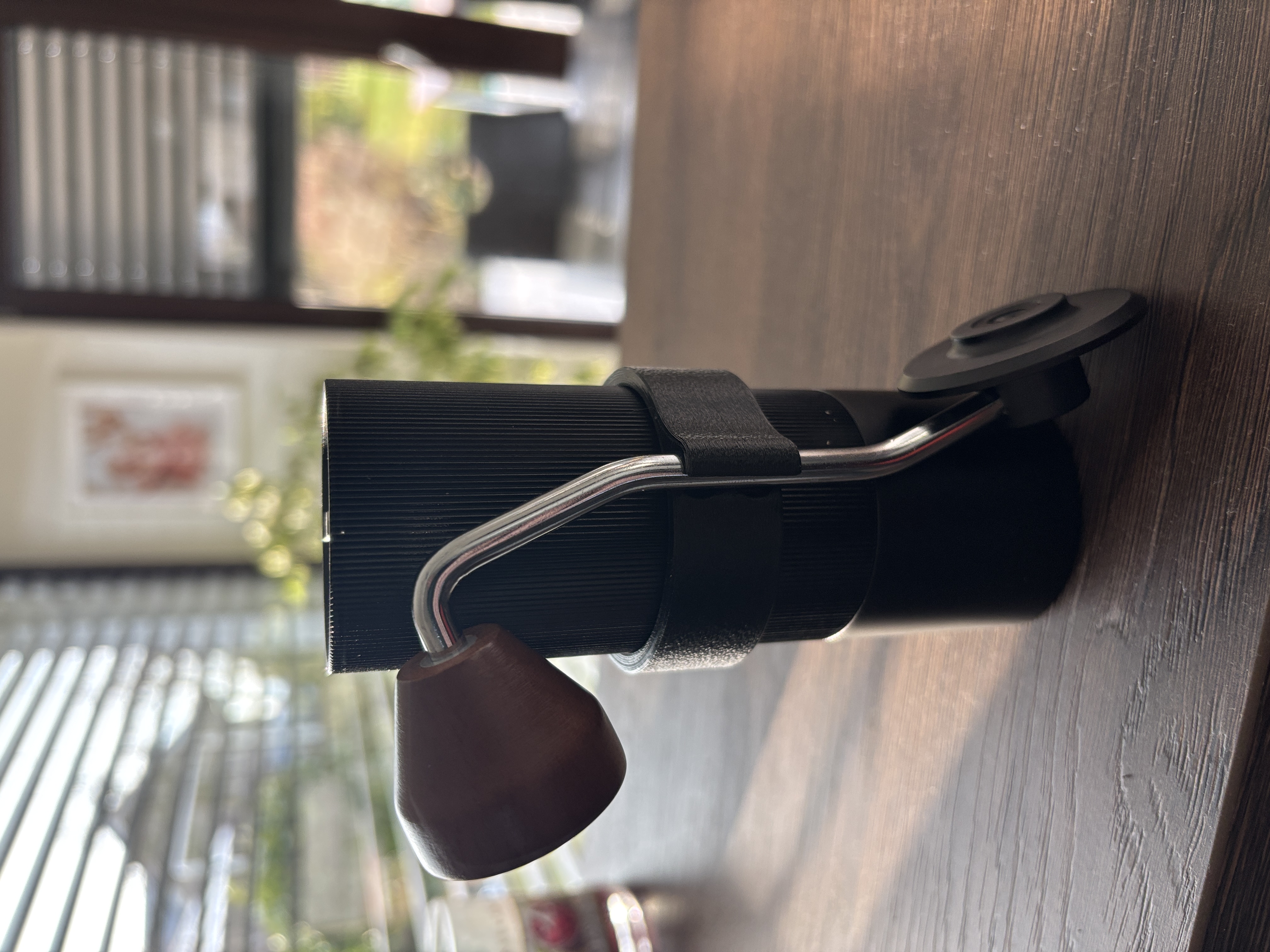 Coffee grinder crank holder