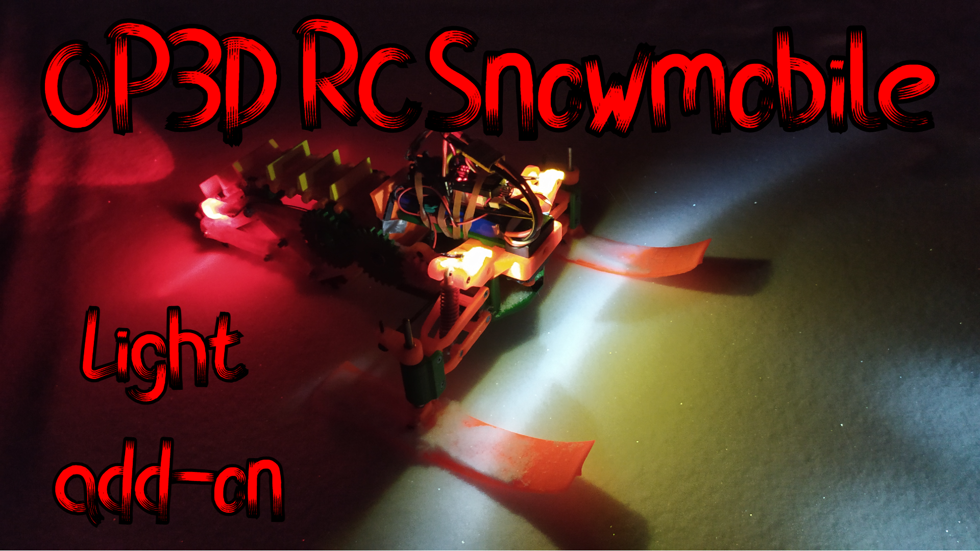 OP3D RC Snowmobile light add-on