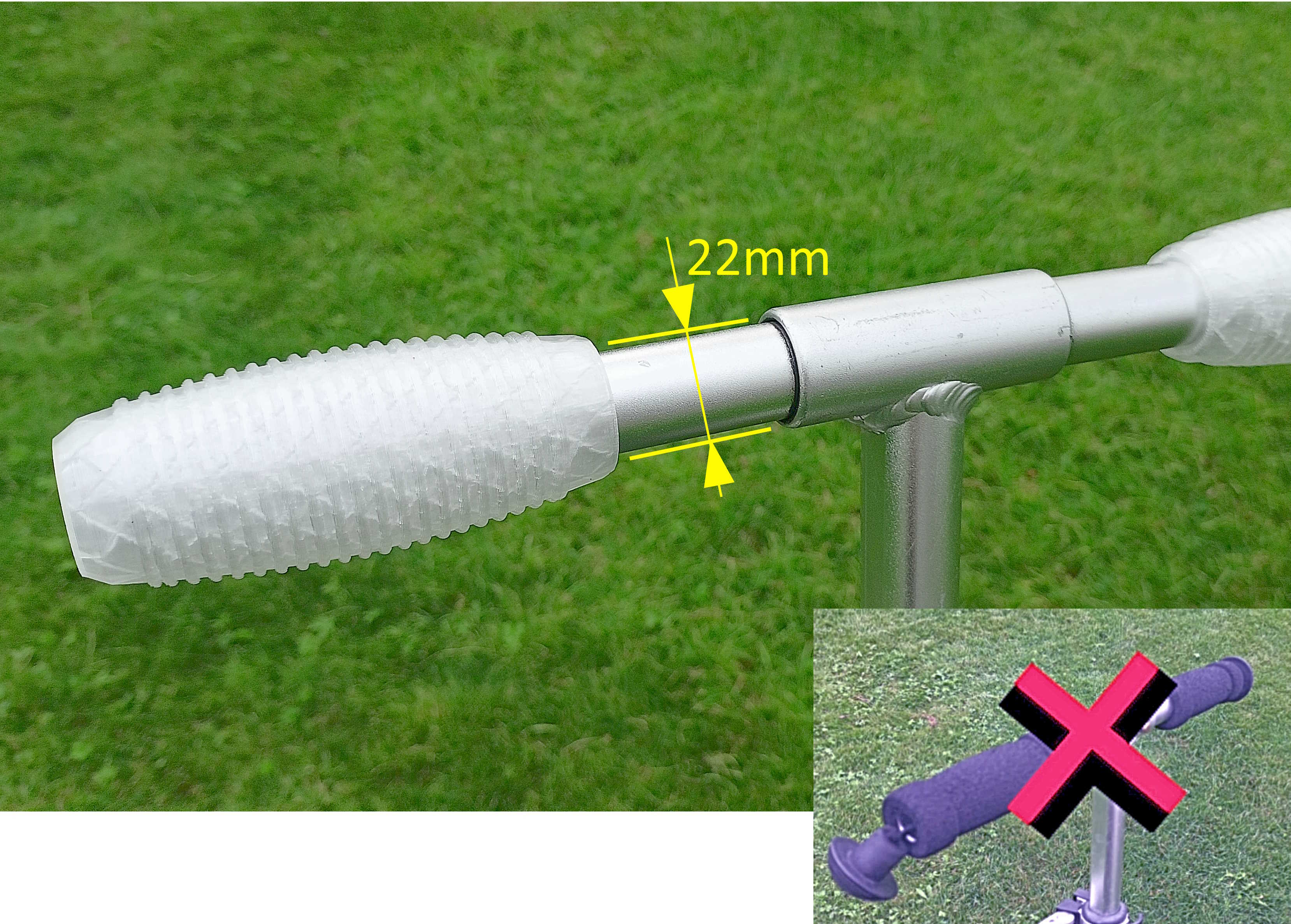 Scooter Handle Grip, e.g. for Hudora / Rollergriff