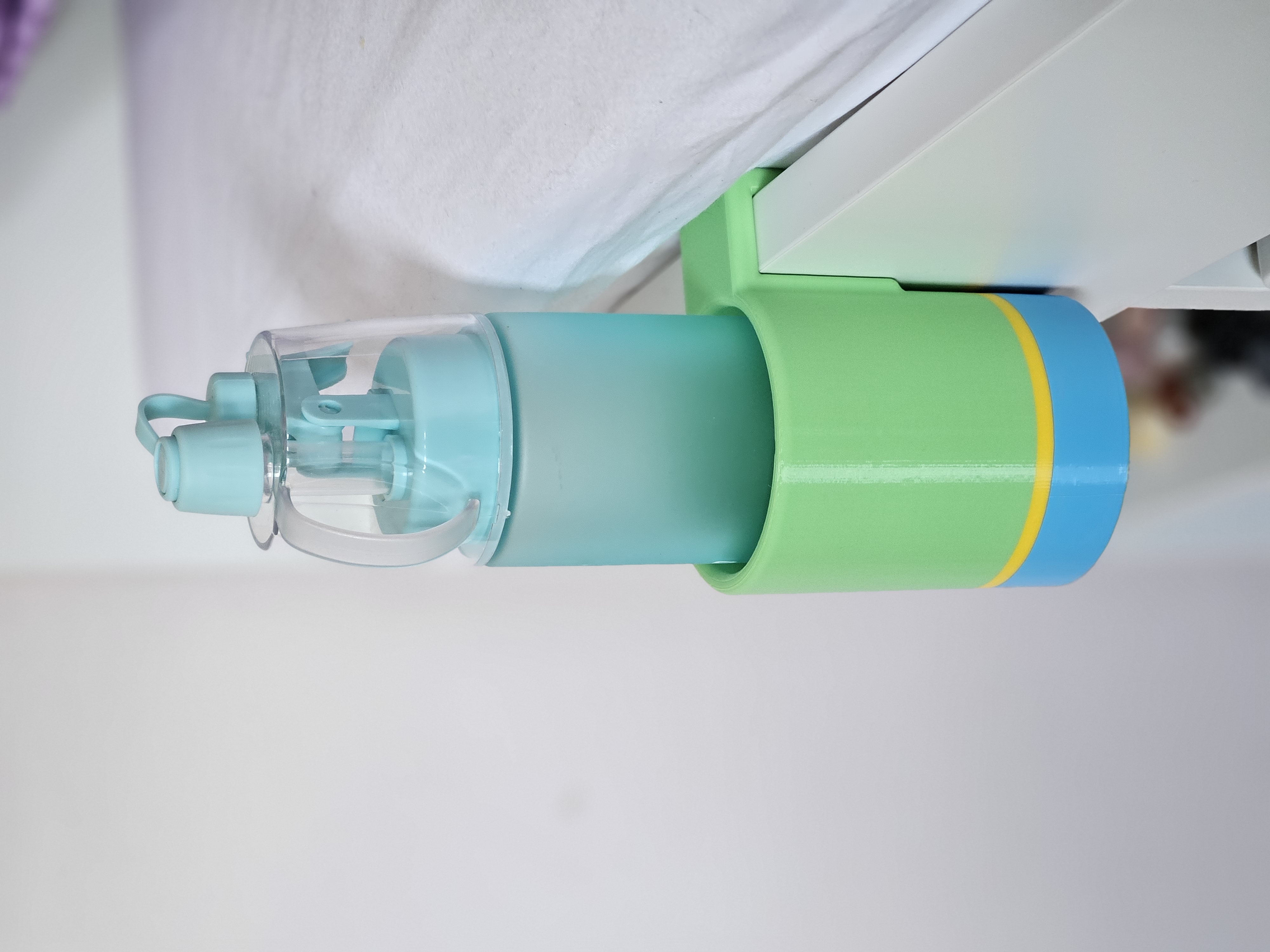 Bottle holder for IKEA bed