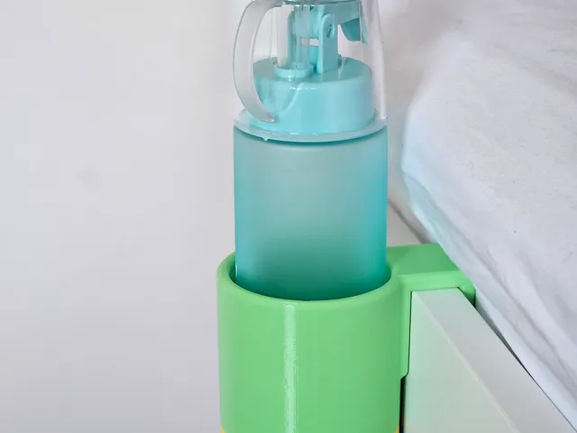 Bottle holder for IKEA bed