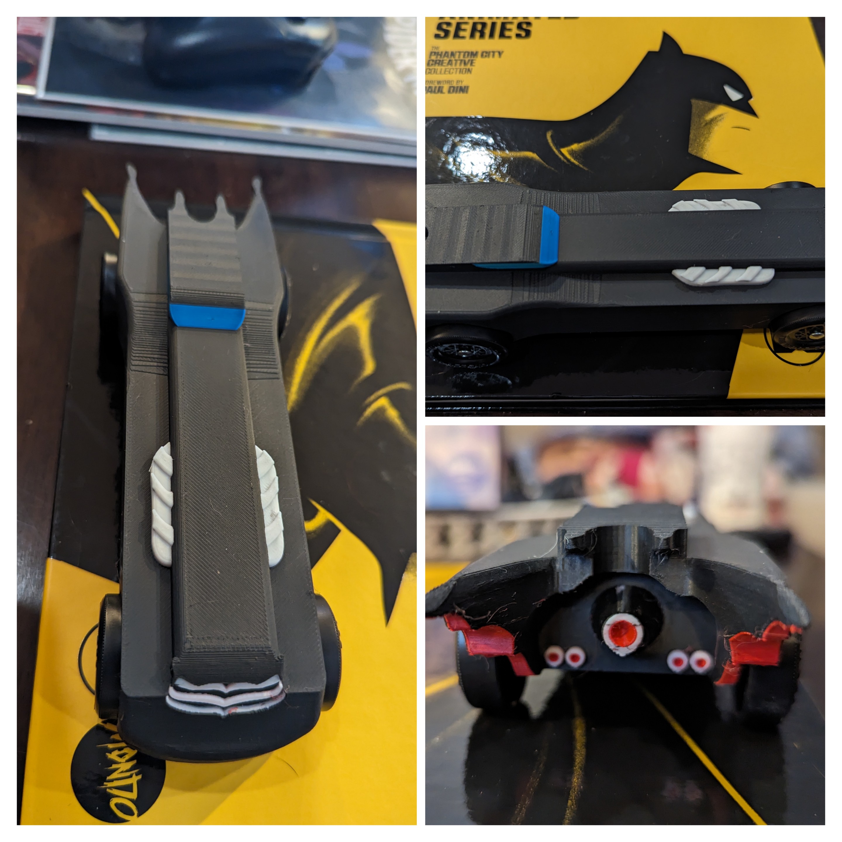 Pinewood Derby Sized Model of Batman the Animated Series Batmobile by
