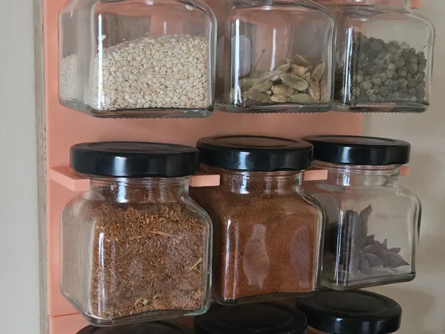 Spice jar rack