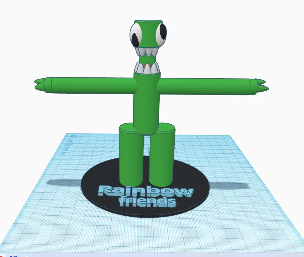 GREEN FROM RAINBOW FRIENDS - ROBLOX. ARTICULATED MONSTER. ST, 3D models  download