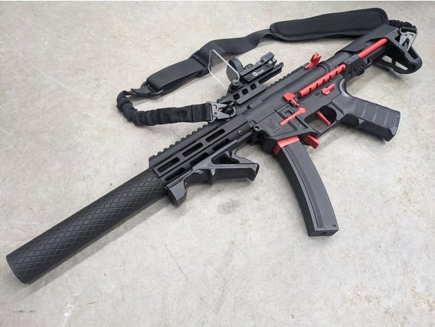 Airsoft King Arms PDW 9mm Mock Suppressor