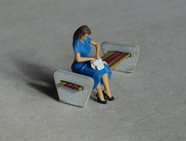 Girl waiting for train