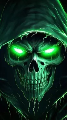 Green Hooded Skull - Hueforge by Pachyderm | Download free STL model ...