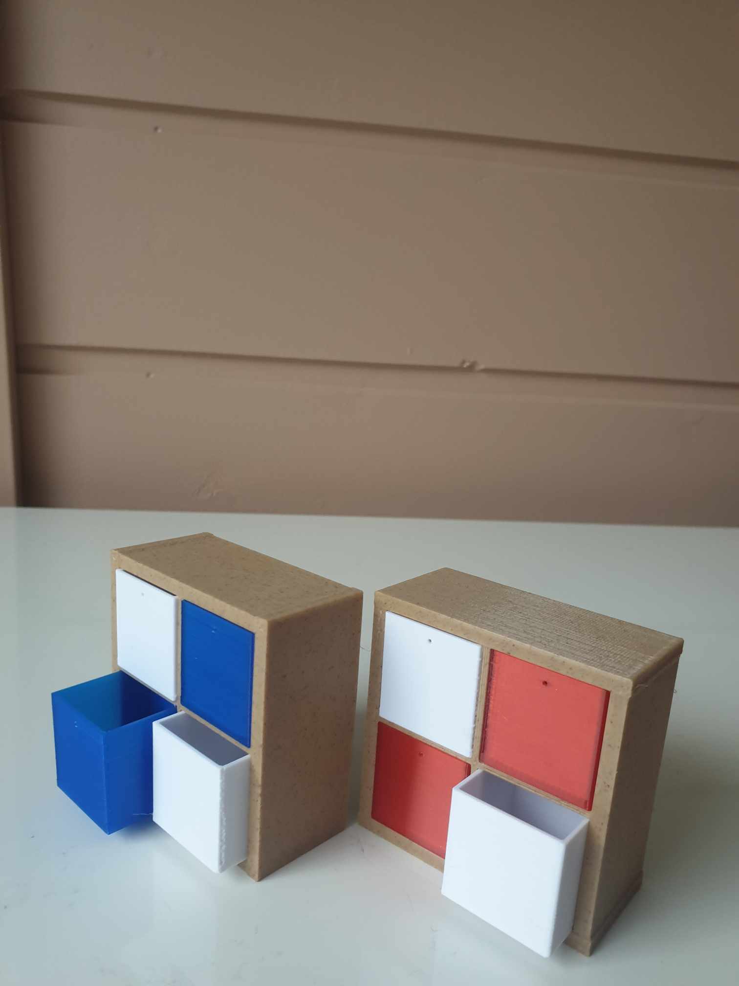 Dollhouse shelves and cabinets