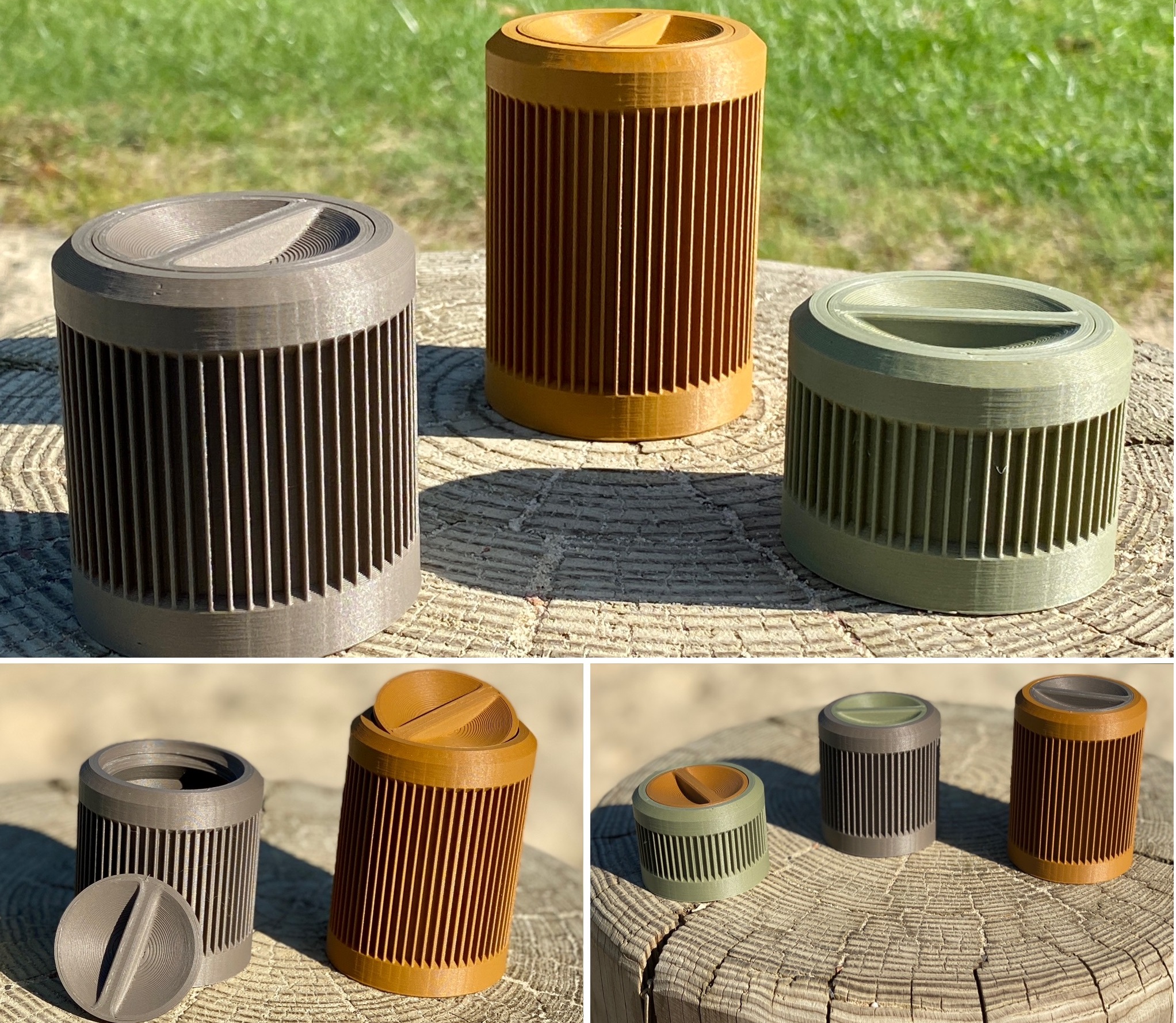 Decorative Containers with Screw-on Lid