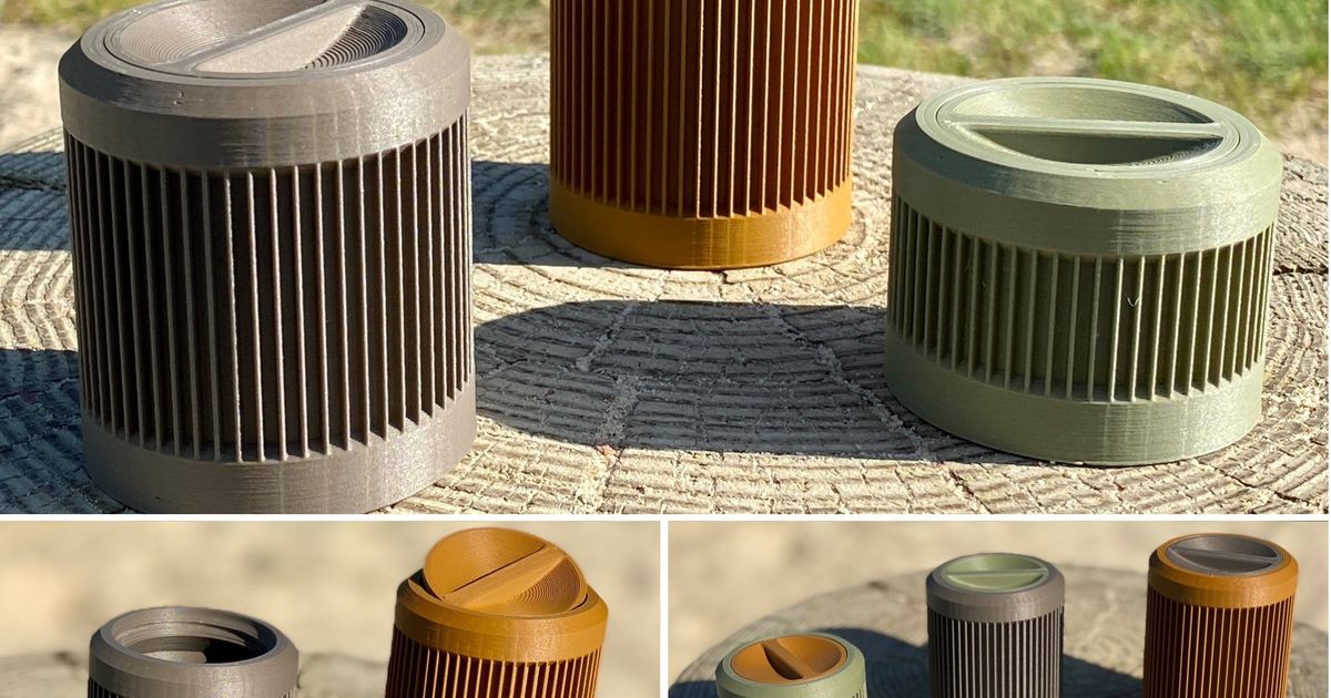 Decorative Containers with Screwon Lid by R3D Download free STL