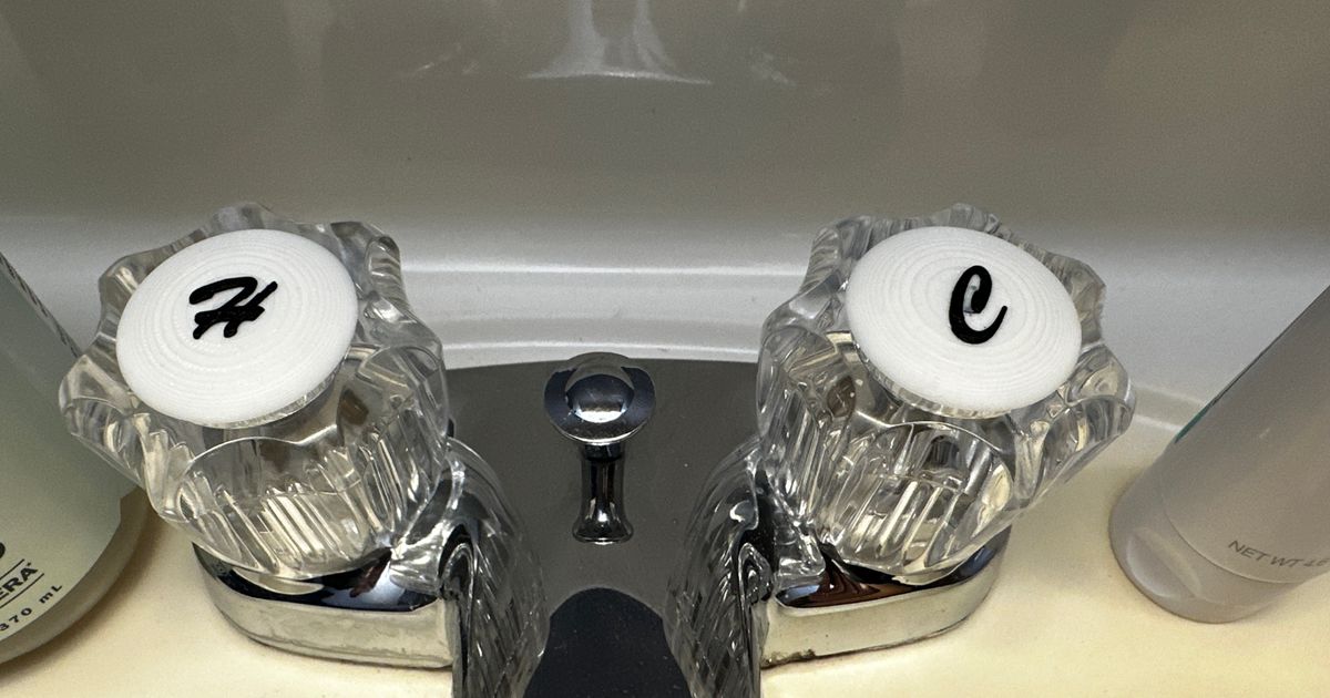 Bathroom Faucet Caps by Kirk Download free STL model