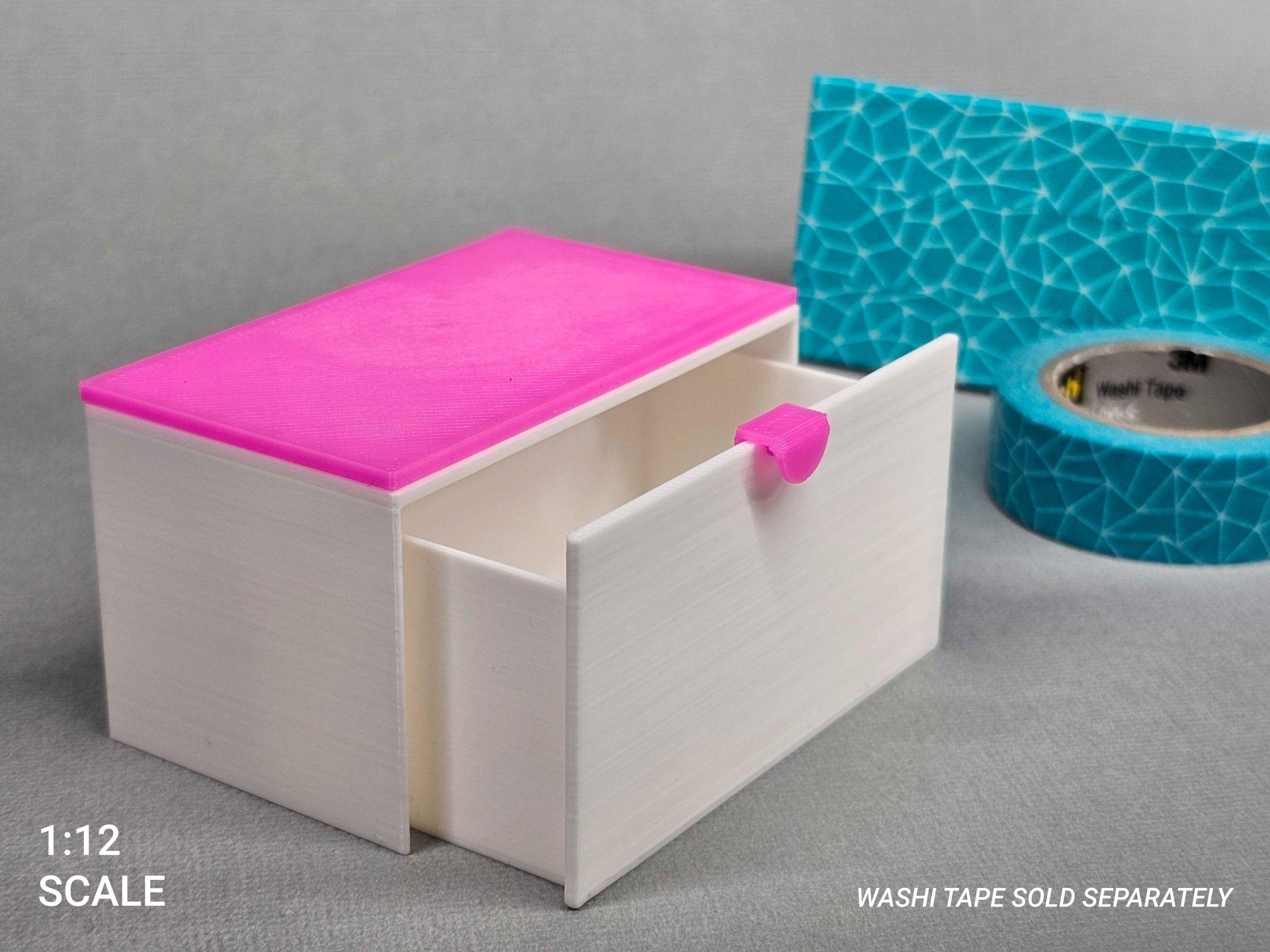 1:12 Dollhouse Storage Bench with Accessories | Inspired by IKEA SMÅSTAD