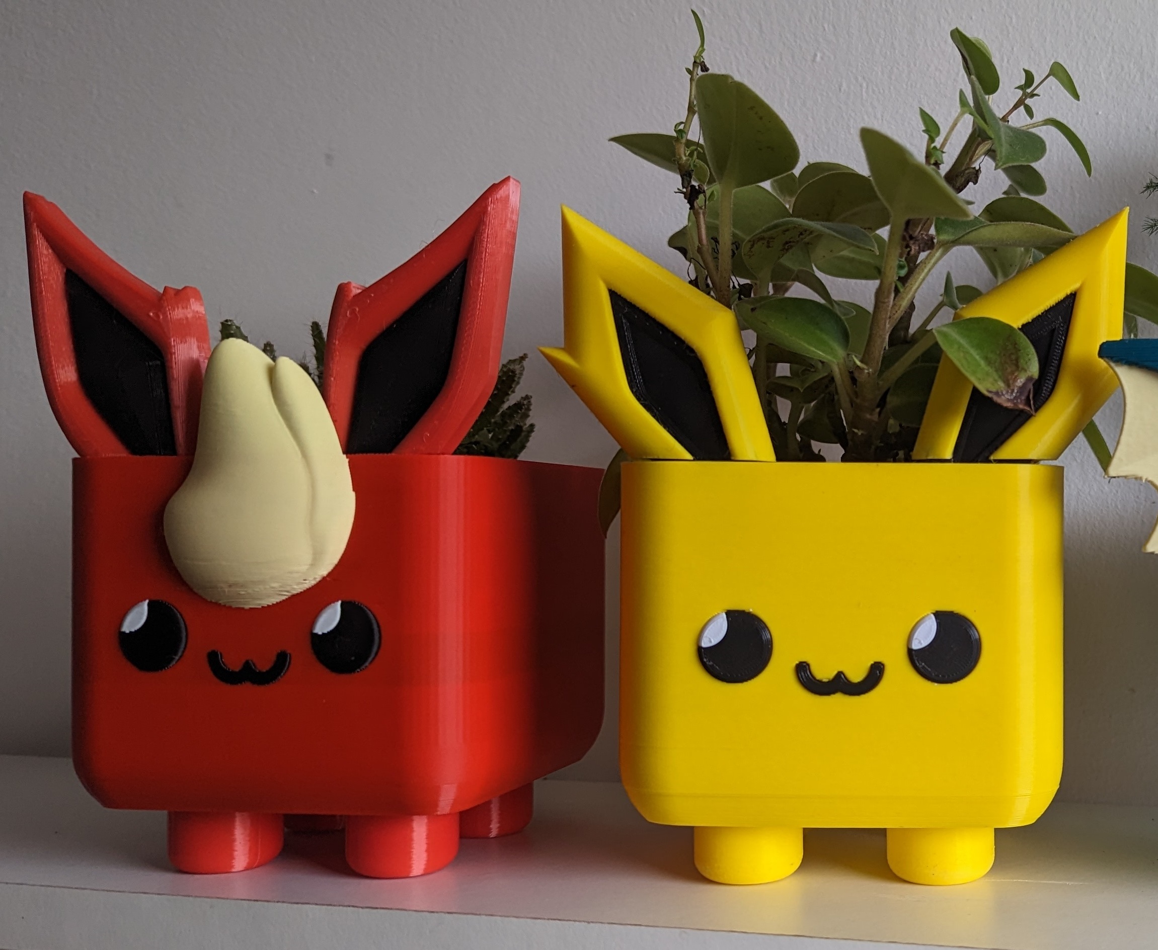 Jolteon and Flareon Planters
