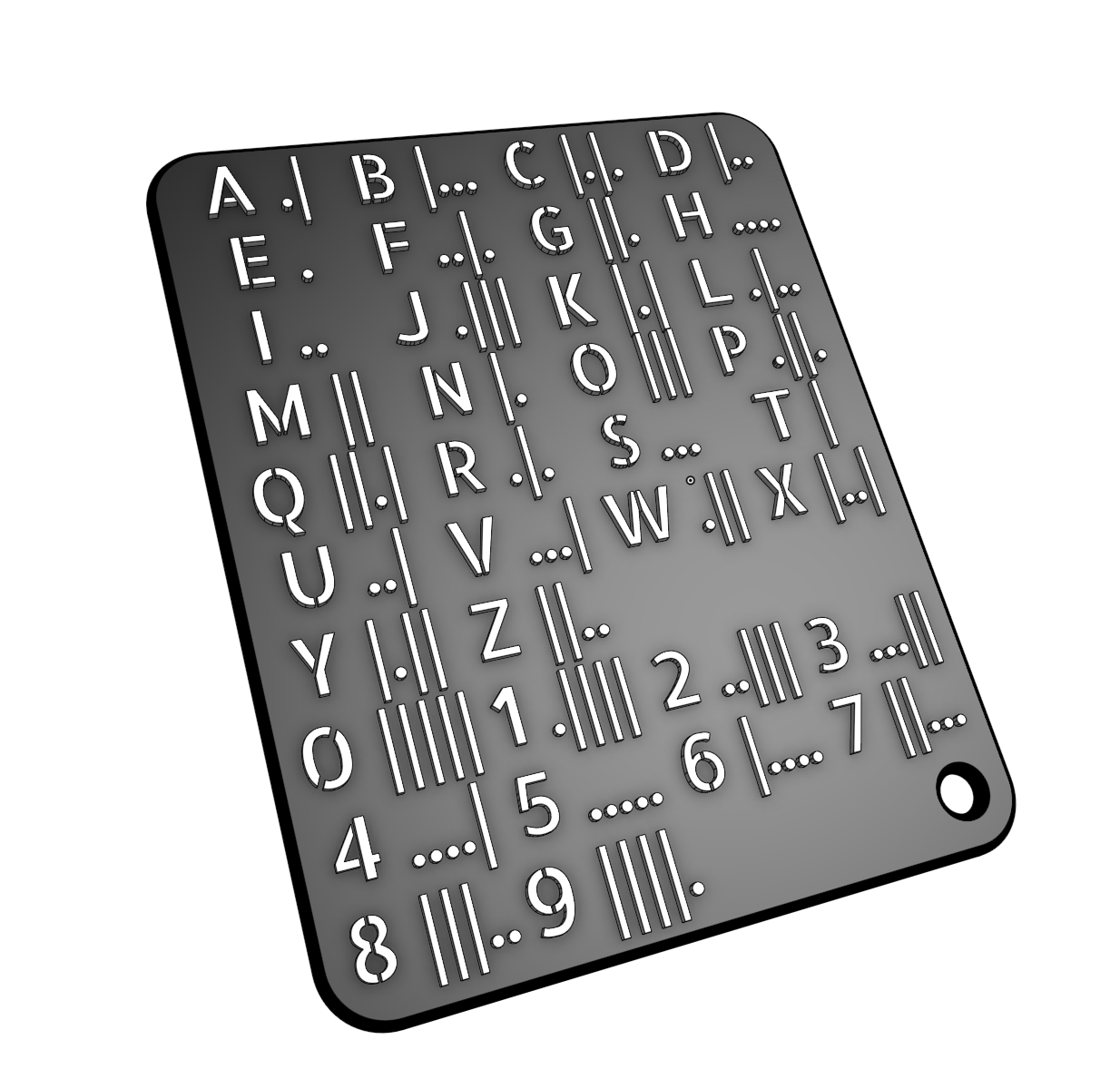 Morse Code Lookup Table Card (Compact & Weather Proof) by Felix Quehl