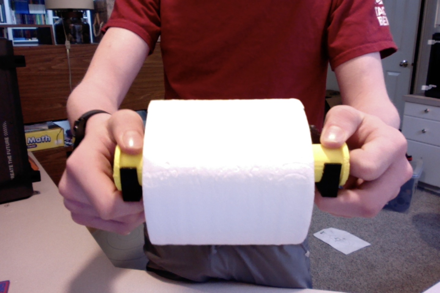 Minimalistic toilet paper holder
