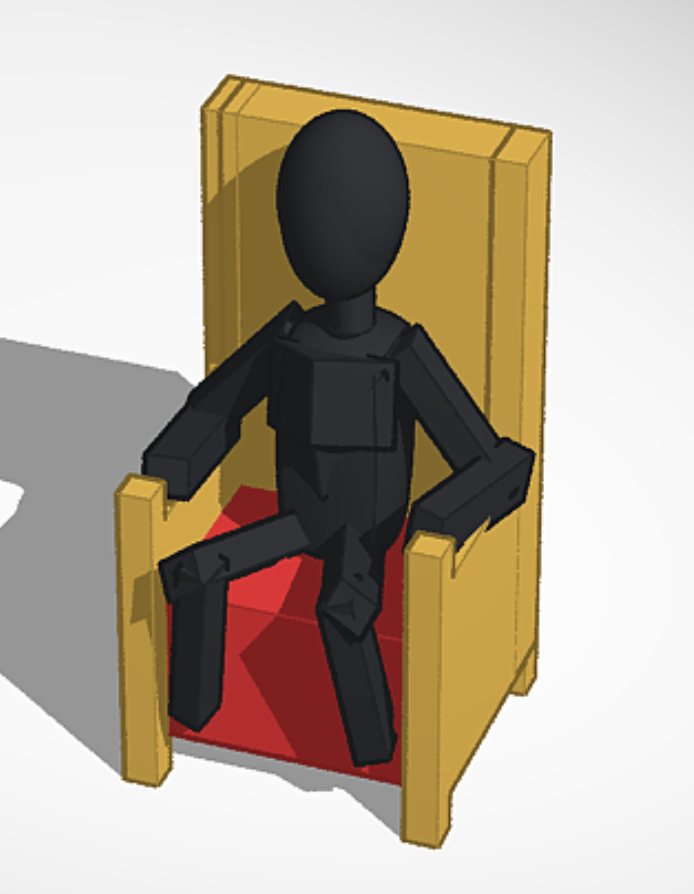 throne man 3D model