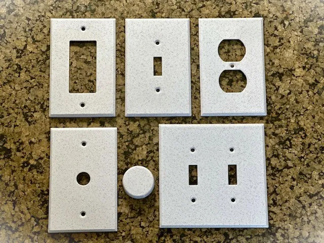 Electrical Wall Plates Outlet Covers and Light Dimmer Knob by