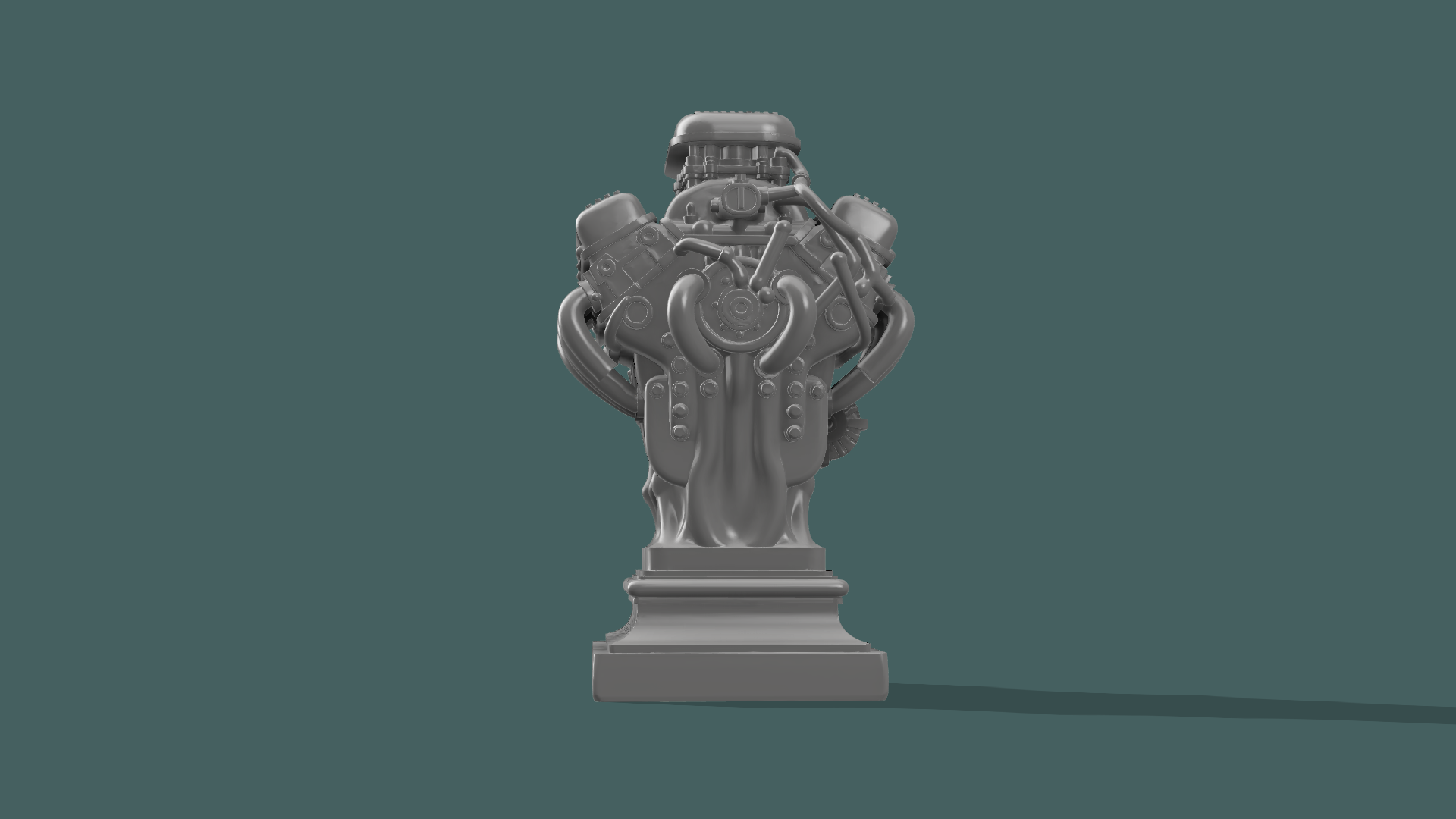 Miniatura 5 do modelo 3D V8 Engine Statue