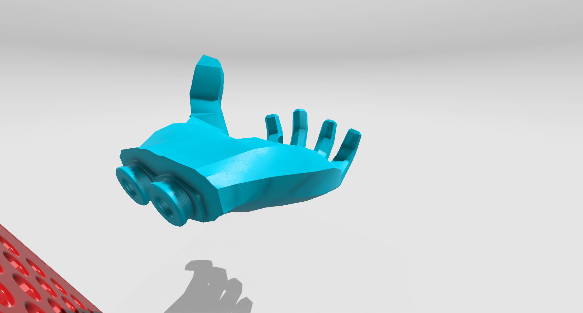 The Hand (Lowpoly) (Cooler Master Qube 500 PC case addon) by Luke ...