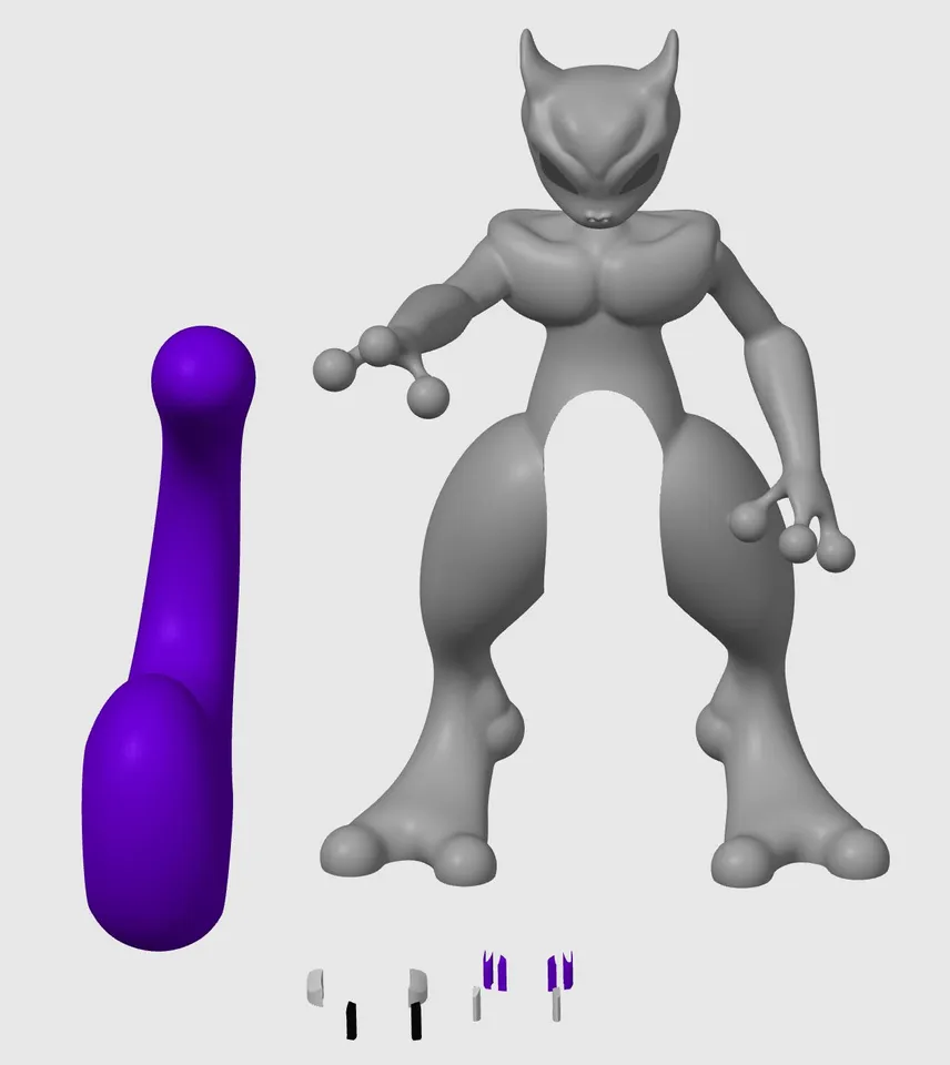 Mewtwo by V3Design, Download free STL model