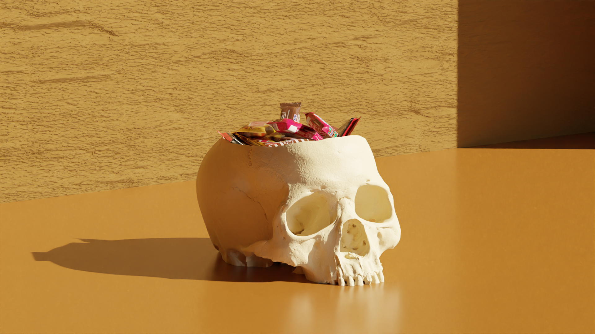 Skull Bowl - Halloween (Decoration) 3D model thumbnail