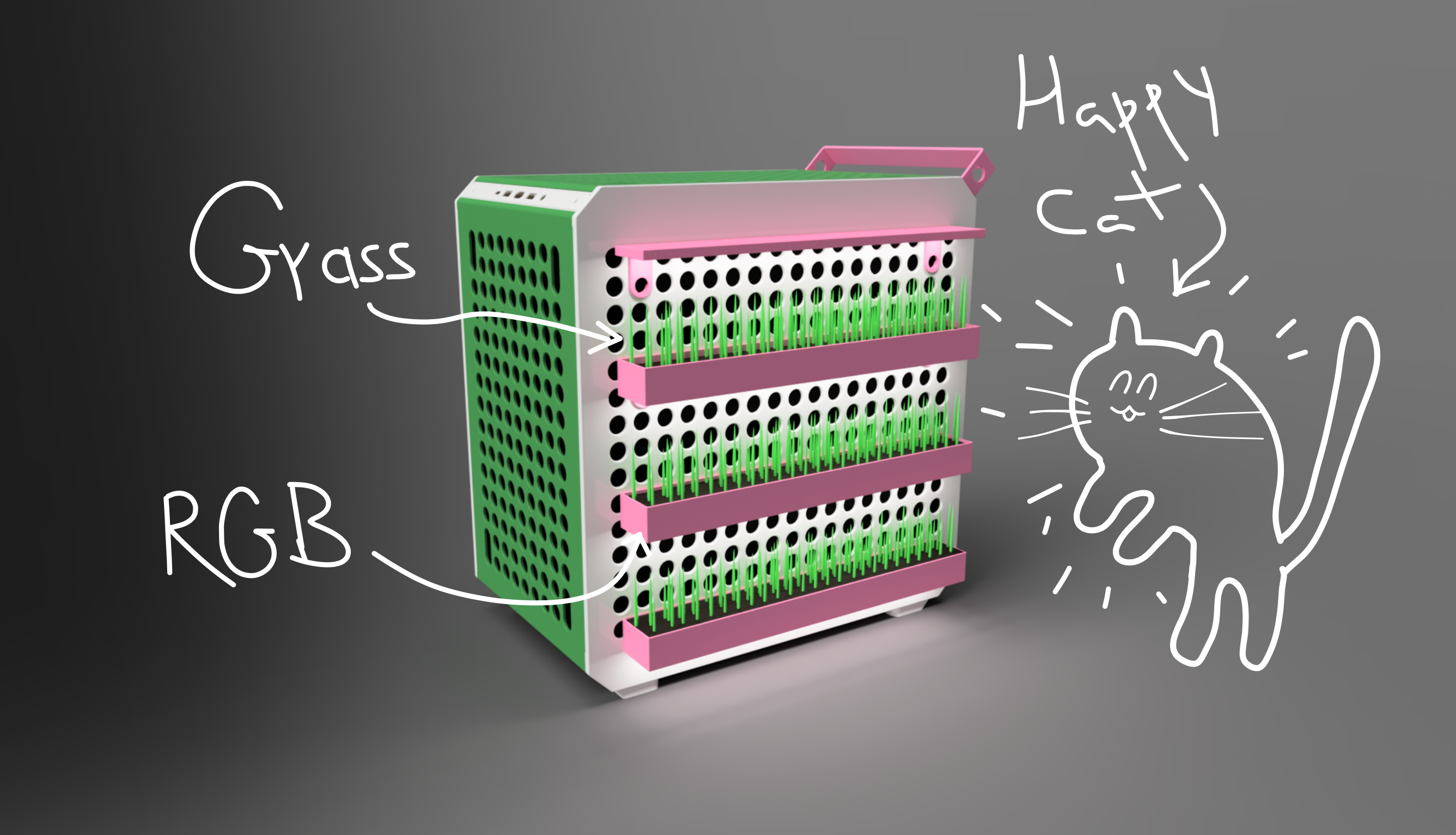 Grass for your cat - Planters for CM Qube 500