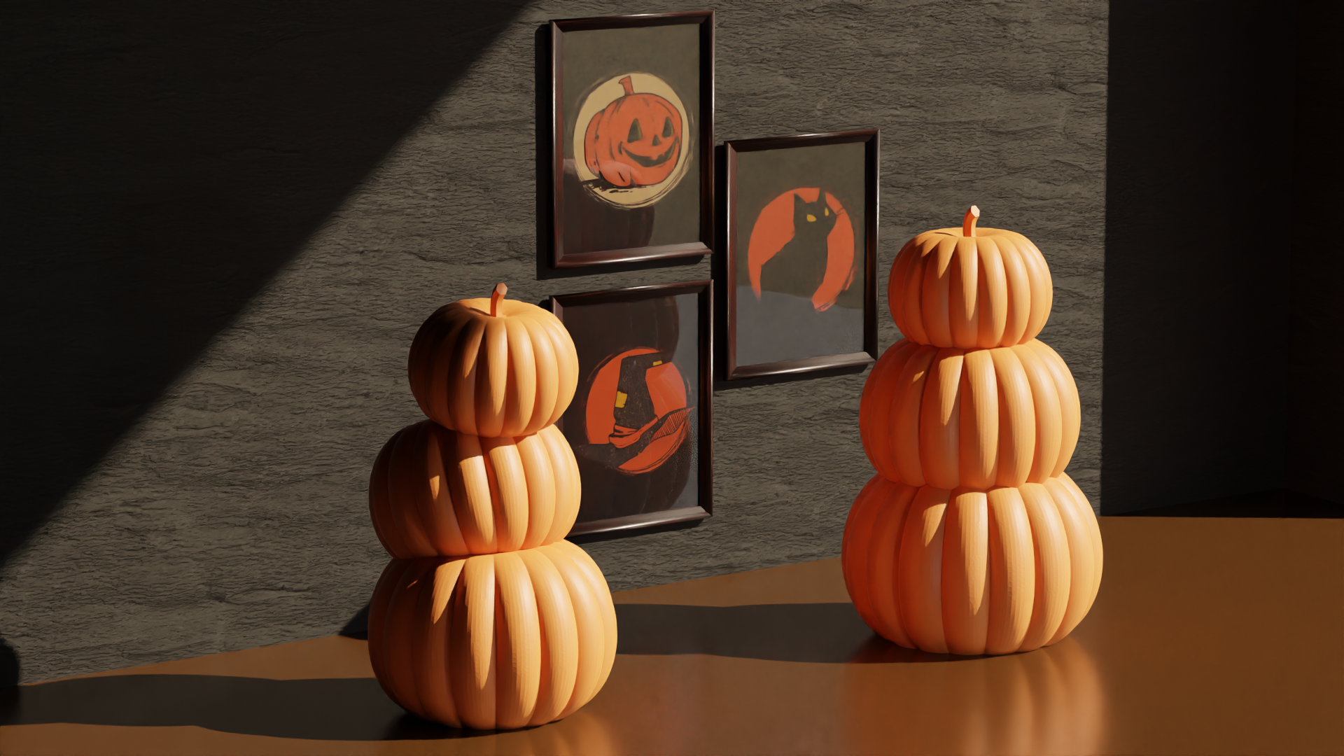 Stacked Pumpkins - Halloween (Decoration)