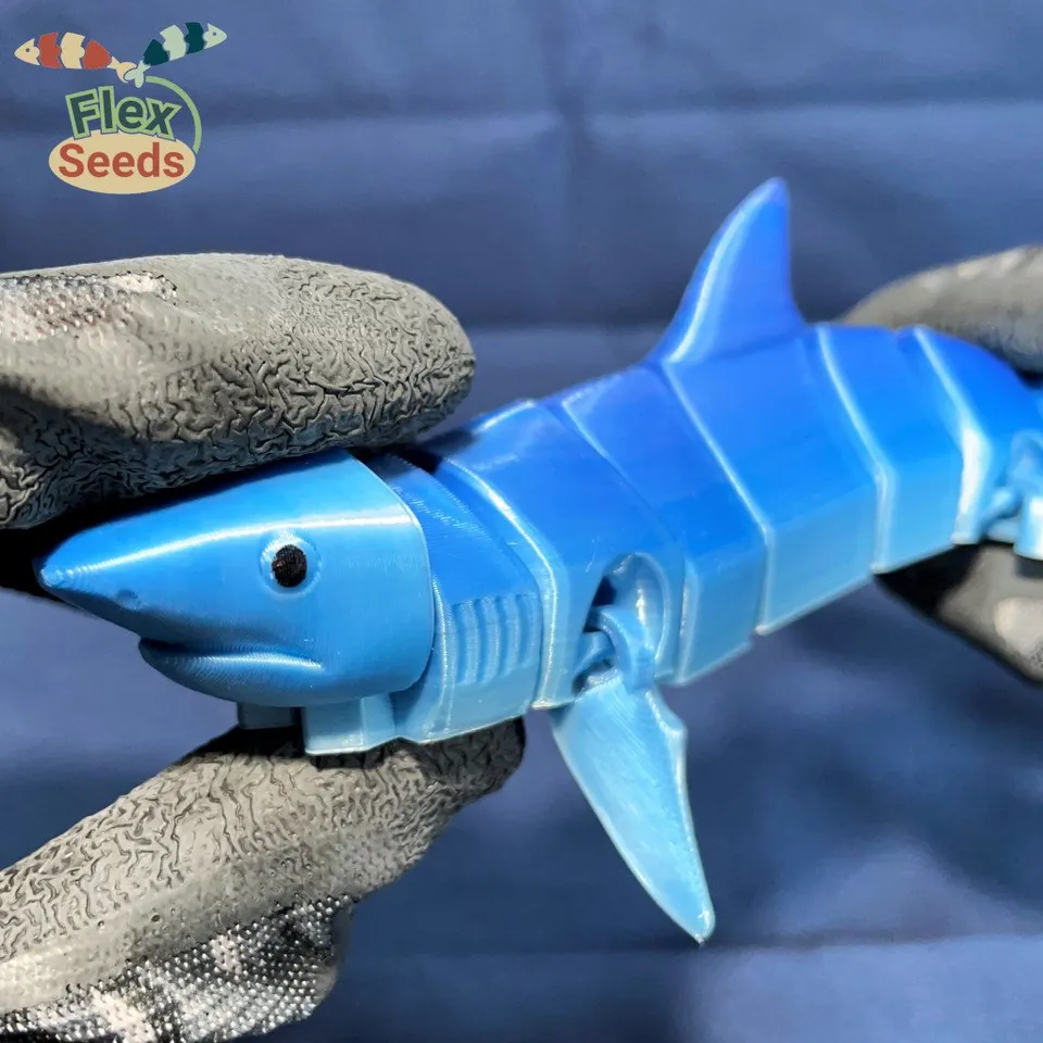 Flexi Tiger Shark (print-in-place) by 3D_Flexseeds