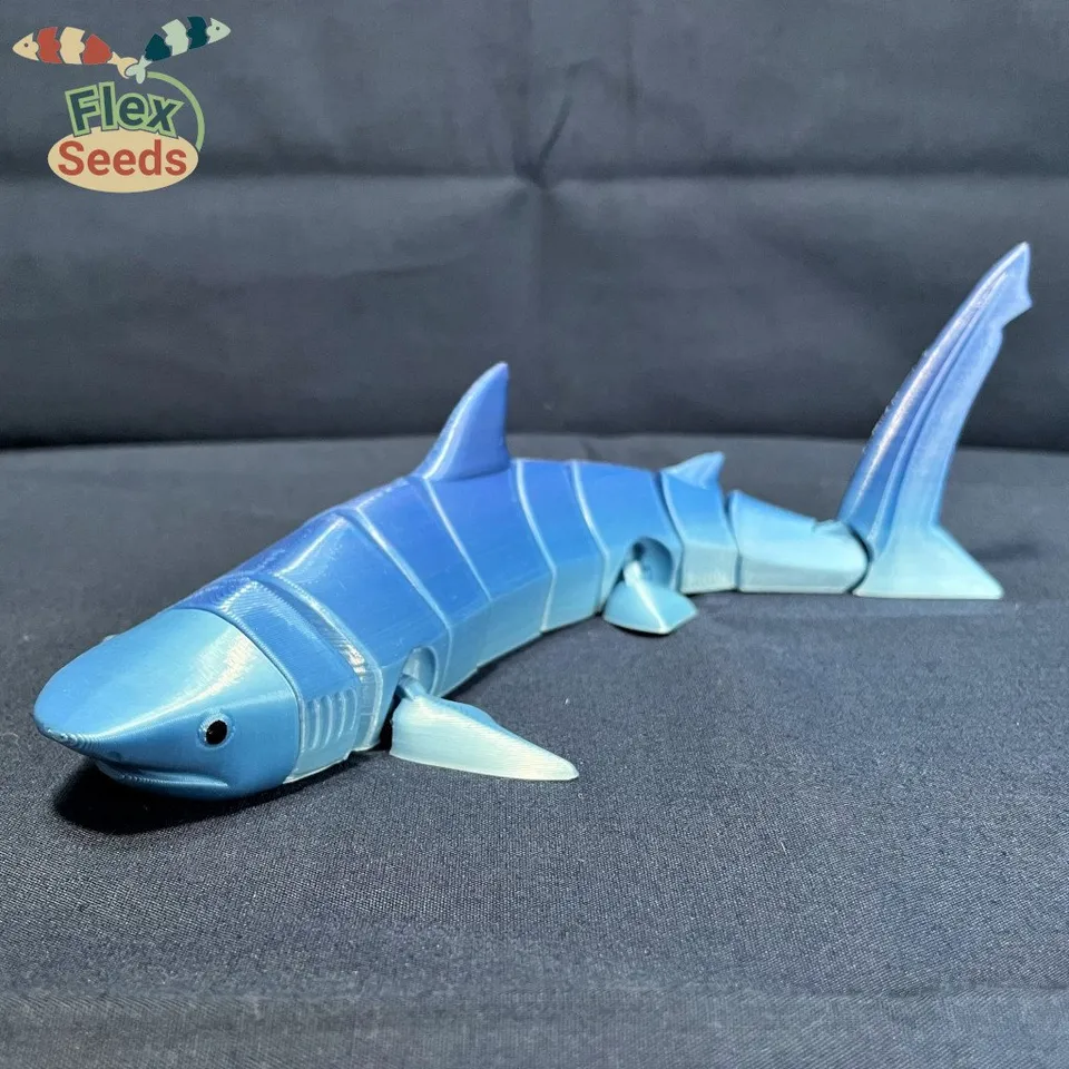 Flexi Tiger Shark (print-in-place) by 3D_Flexseeds