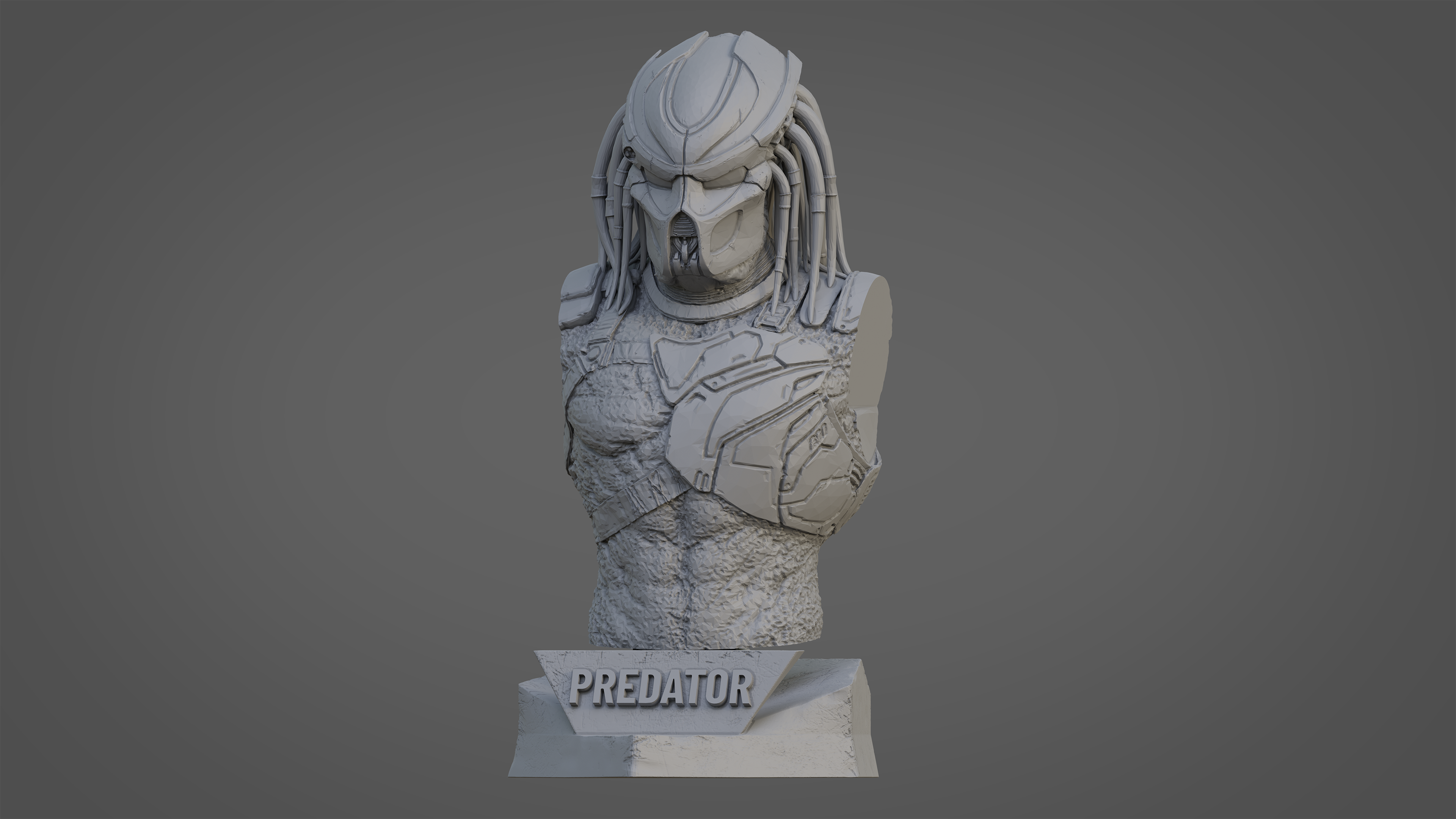 PREDATOR ULTRA-DETAILED SUPPORT-FREE BUST 3D MODEL
