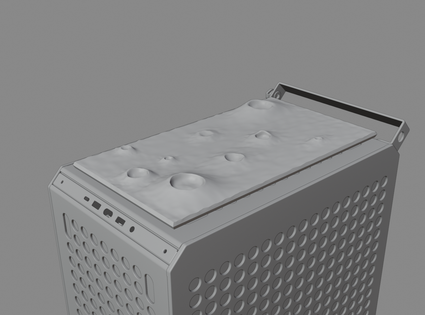 Lunar surface plates for Qube 500 case