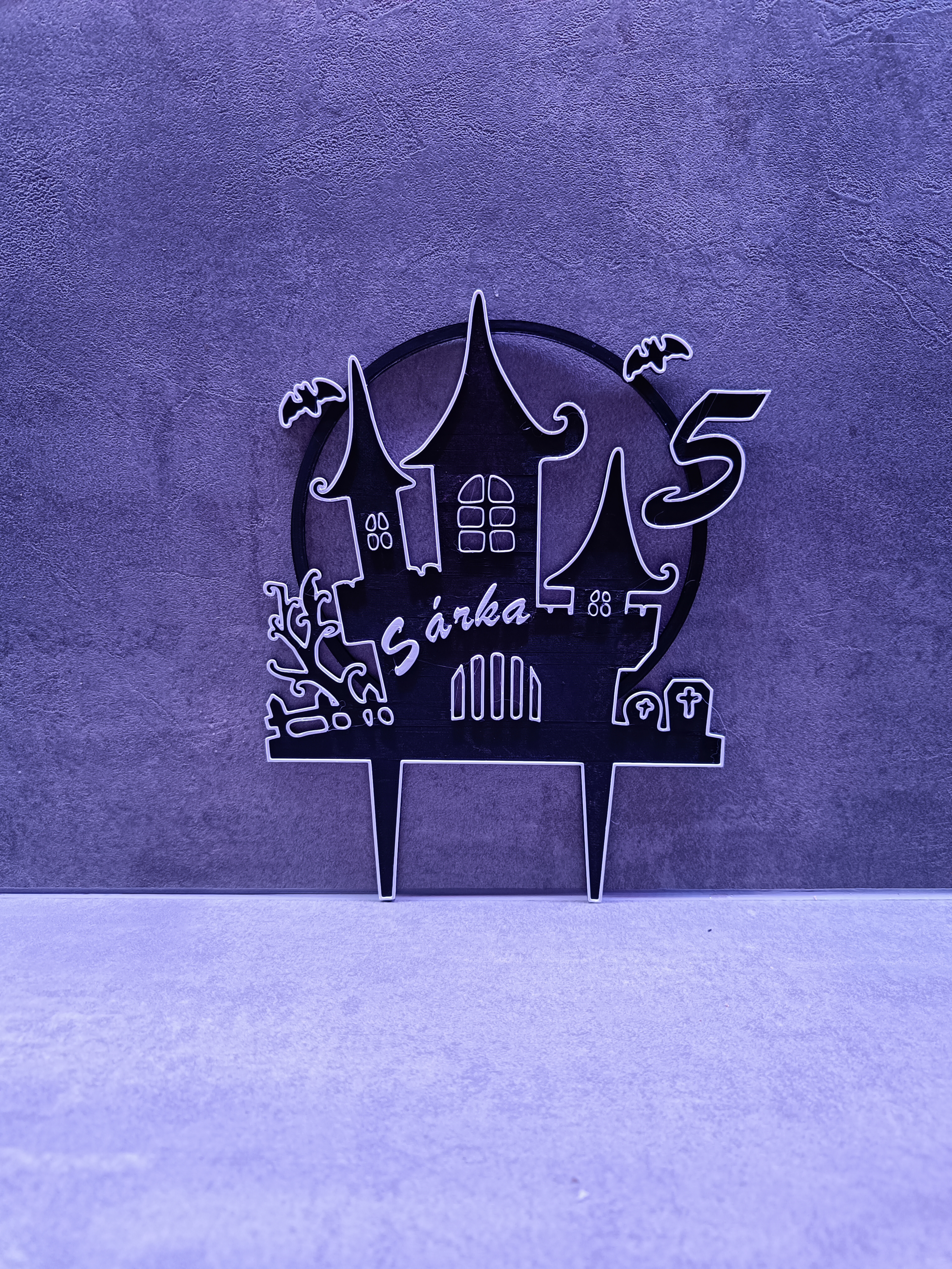 Cake topper Addams family / Wednesday hause/ editable