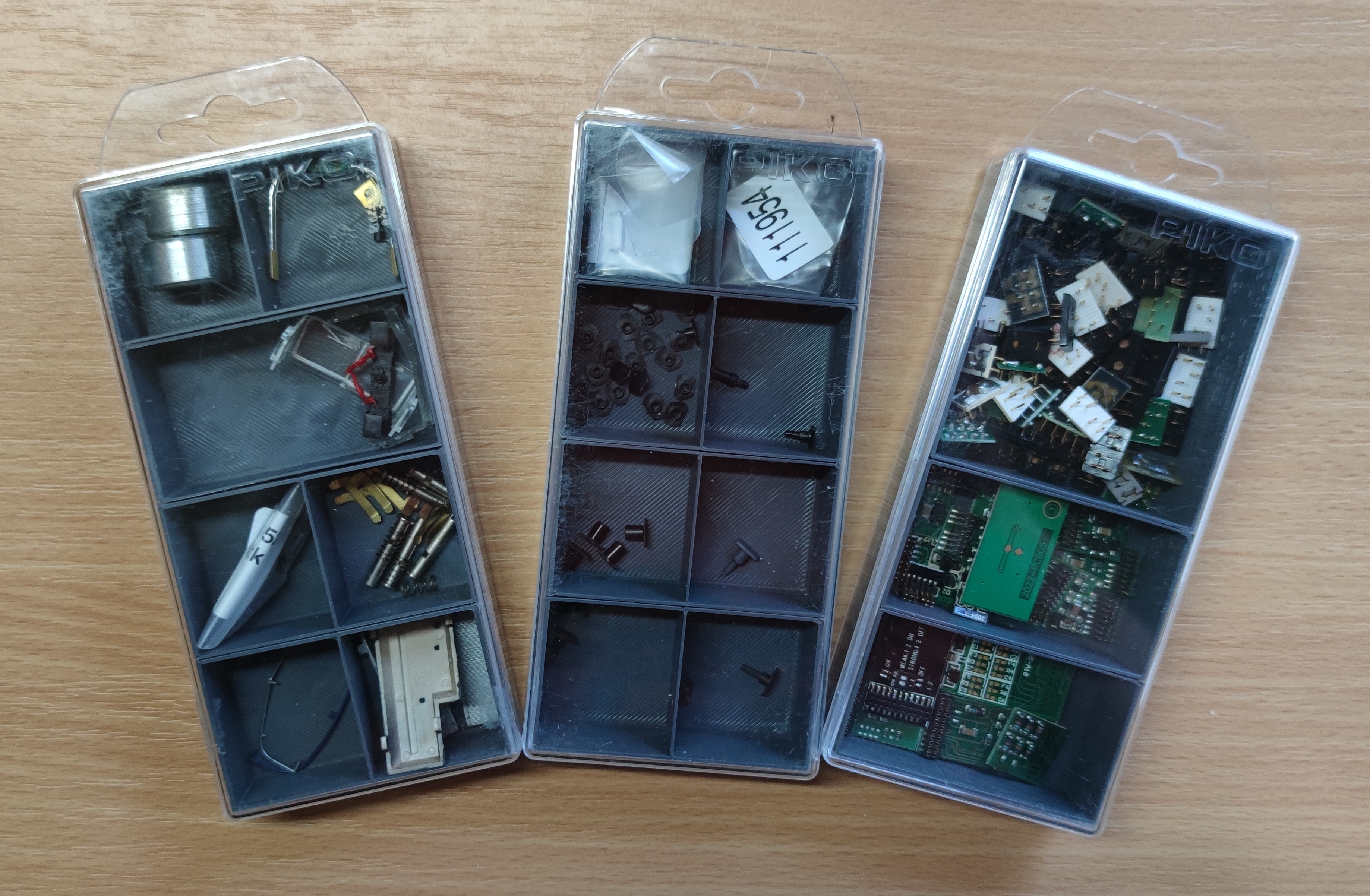 Sortierteinsätze für Piko Kunststoffverpackungen (z.B. von Decoder)